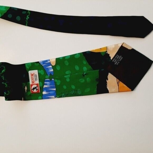 DISNEY | Vintage Handmade 100% Silk Golf Men's Necktie Mickey Inc. - Picture 6 of 11